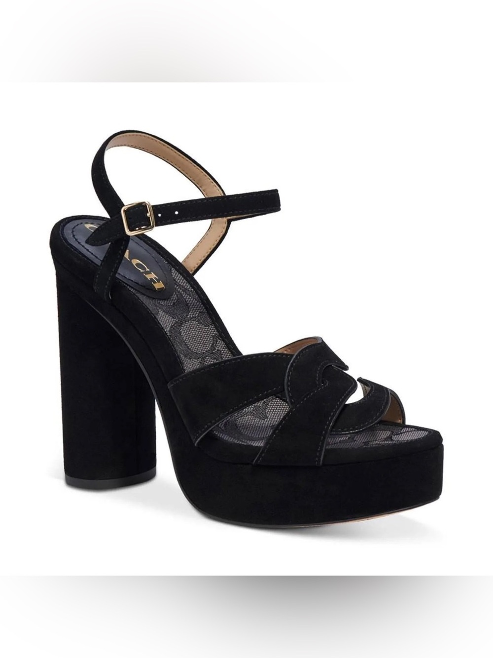 Coach Talina Suede Platform Sandal - sz 5.5
